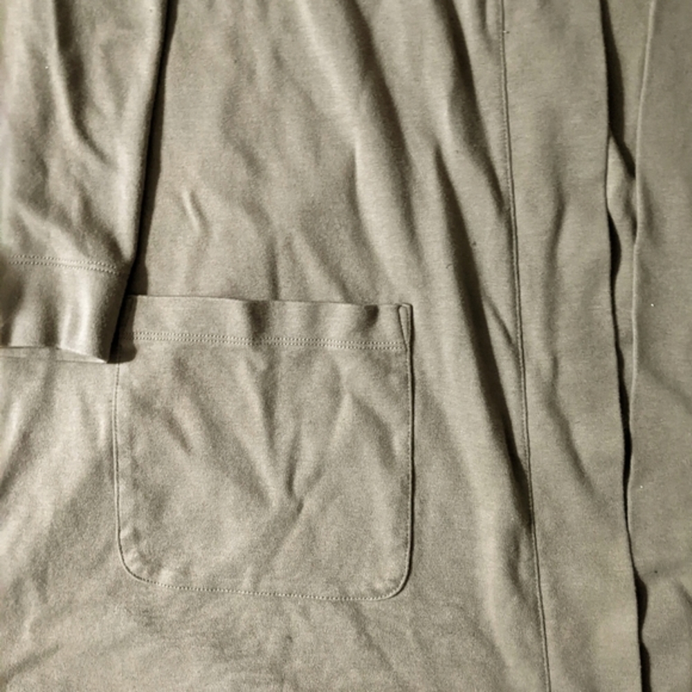 Isaac Mizrahi 1X open front duster cardigan sweater‎ olive green - Picture 3 of 4